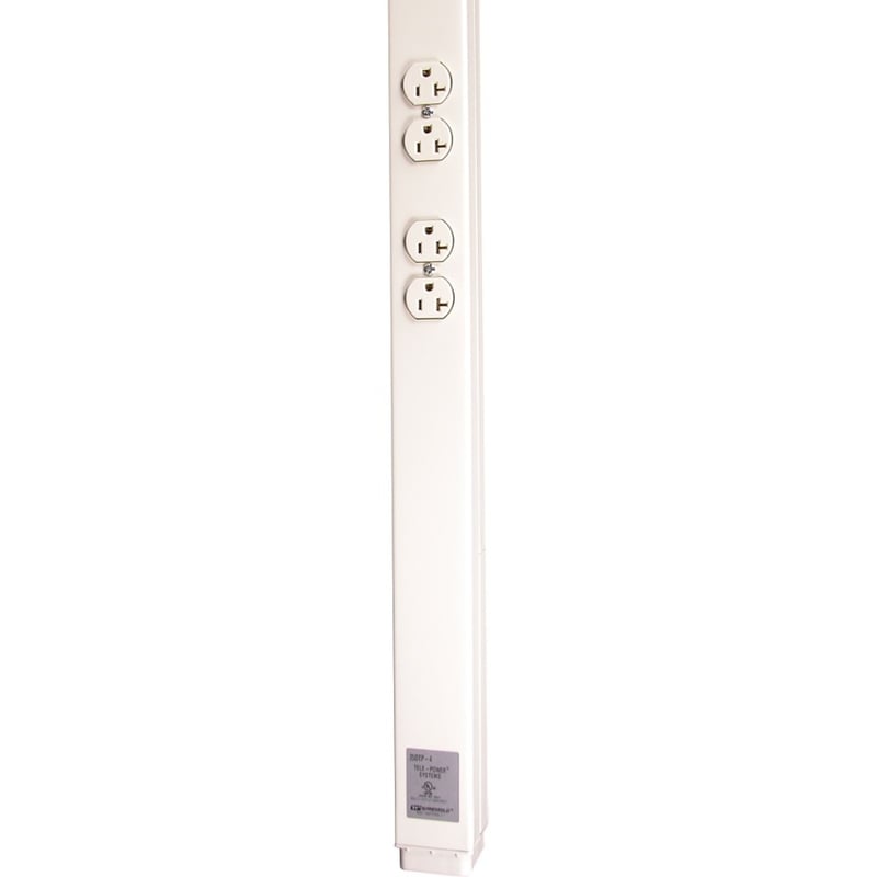 Wiremold 25DTP Series 15' Tele-Power Pole, Ivory - Thumbnail 1