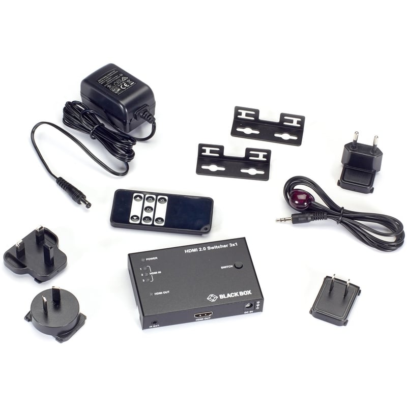 Black Box HDMI 2.0 4K Video Switch - 3x1 - Thumbnail 2