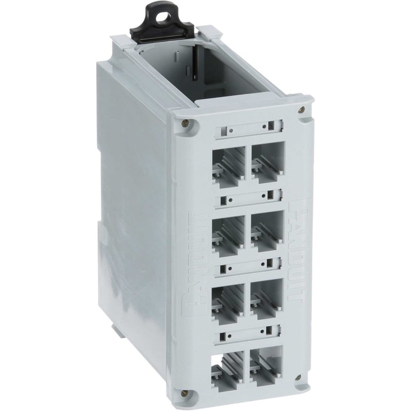 IndustrialNet Mini-Com 8-port DIN Rail Shielded Patch Panel - Thumbnail 3