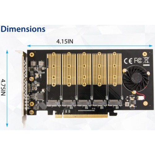 IO Crest 5 Slot M.2 B-key PCIe Controller - Thumbnail 3