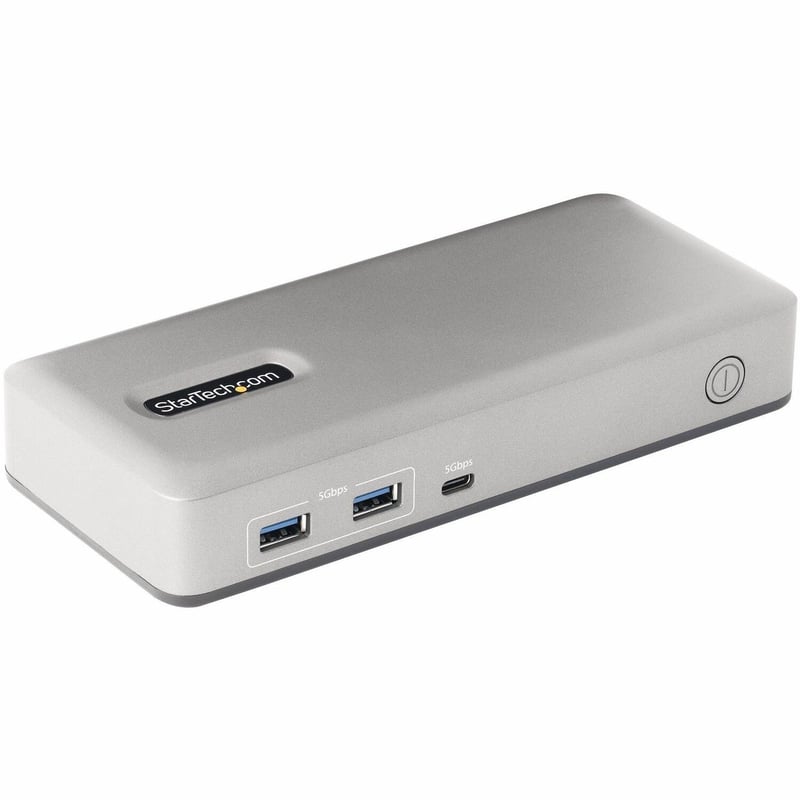 StarTech.com Dual-Monitor USB-C Docking Station, DisplayPort & HDMI/VGA Multi Monitor Dock up to 4K 60Hz, USB-C Dock, 7x USB Hub, 85W PD - Thumbnail 1