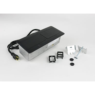 Wiremold Cord Ended deQuorum Dual Flip-Up Unit with USB - Thumbnail 2