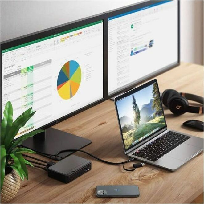 ALOGIC Universal Twin HD Pro Docking Station with 85W Power Delivery and USB-C & USB-A compatibility - Dual Display 1080p@60Hz - Thumbnail 5