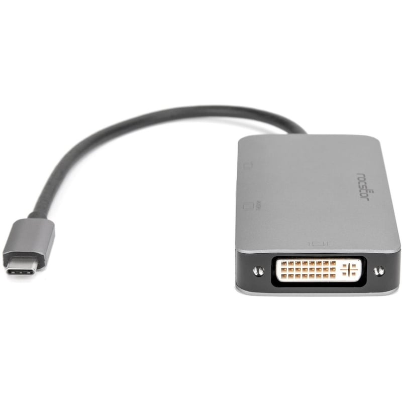 Rocstor Premium USB-C Multiport Hub 3-in-1, HDMI, VGA or DVI Adapter - Thumbnail 4