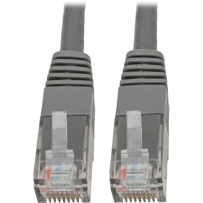 Eaton Tripp Lite Series Cat6 Gigabit Molded (UTP) Ethernet Cable (RJ45 M/M), PoE, Gray, 50 ft. (15.24 m) - Thumbnail 1