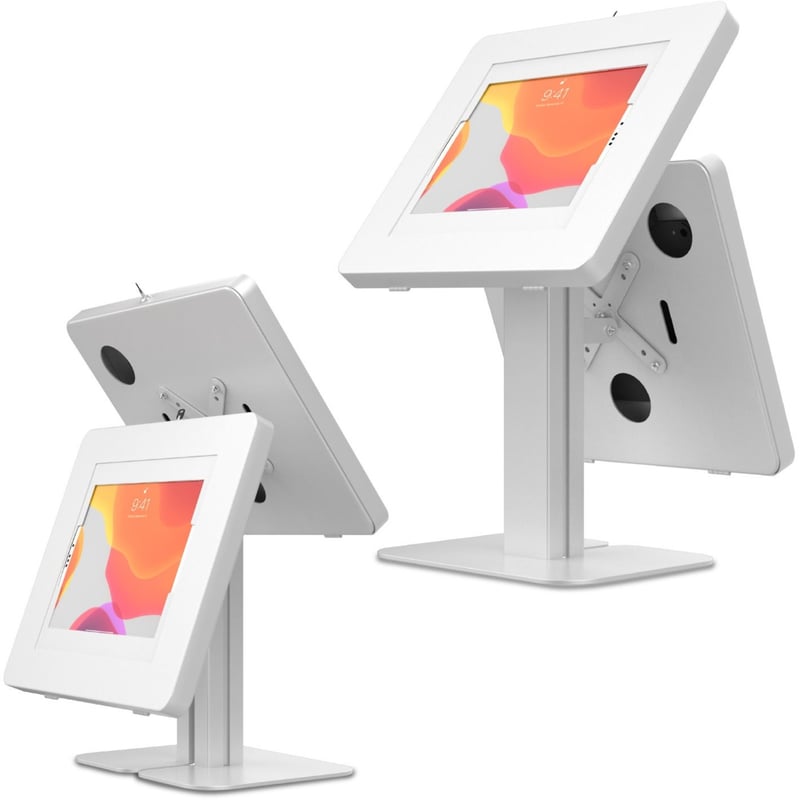 CTA Digital Desk Mount for Kiosk, Tablet, iPad (7th Generation), iPad (8th Generation), iPad (9th Generation), iPad Pro, iPad Air 3, iPad (5th Generation), iPad (6th Generation), iPad Air, iPad Air 2, ... - White - Thumbnail 1