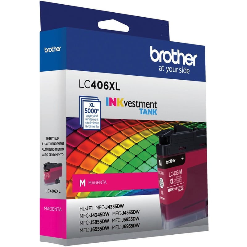 Brother INKvestment LC406XLM Original High Yield Inkjet Ink Cartridge - Single Pack - Magenta - 1 Each - Thumbnail 2