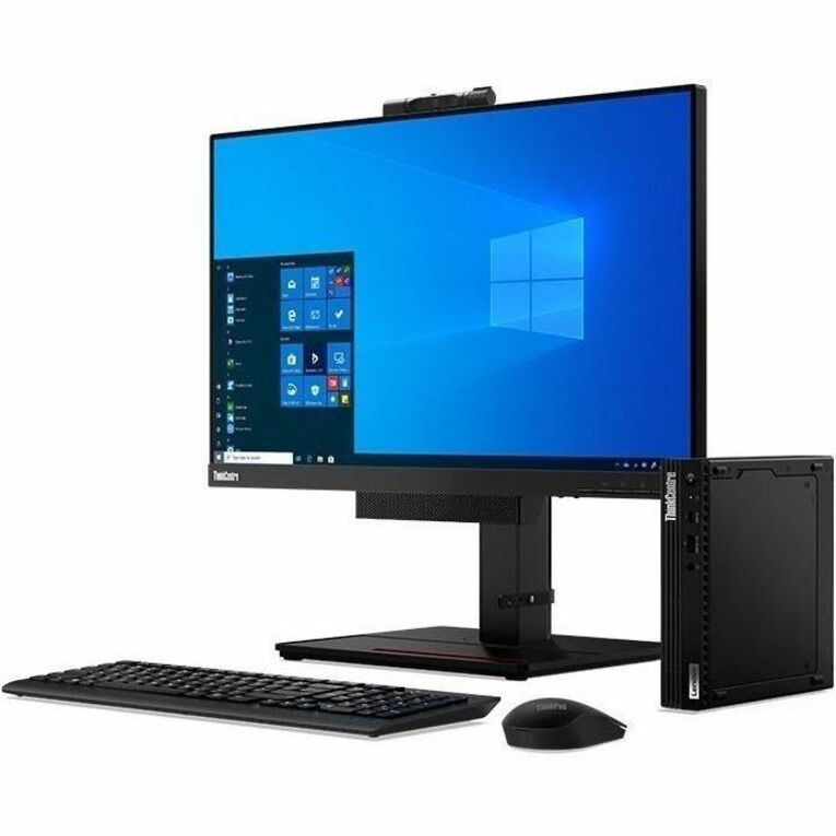 Lenovo ThinkCentre M75q Gen 2 11JN008AUS Desktop Computer - AMD Ryzen 5 PRO 5650GE Hexa-core (6 Core) 3.40 GHz - 8 GB RAM DDR4 SDRAM - 128 GB M.2 PCI Express NVMe 3.0 x2 SSD - Tiny - Black - Thumbnail 4