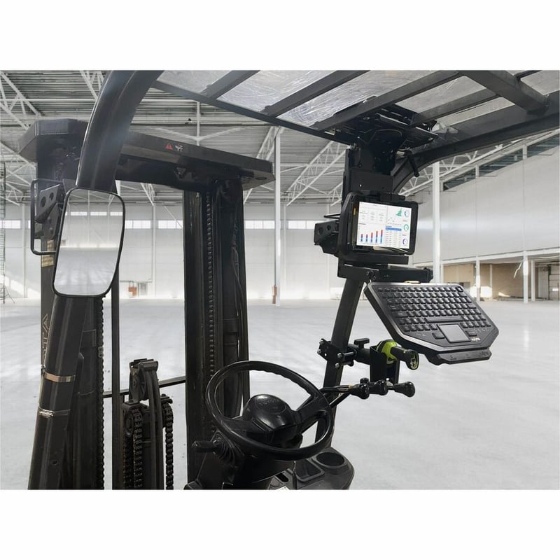 FORKLIFT HEIGHT ADJUSTABLE OVERHEAD MOUNTING PACKAGE FOR TABLETS WITH KEYBOARD T - Thumbnail 4