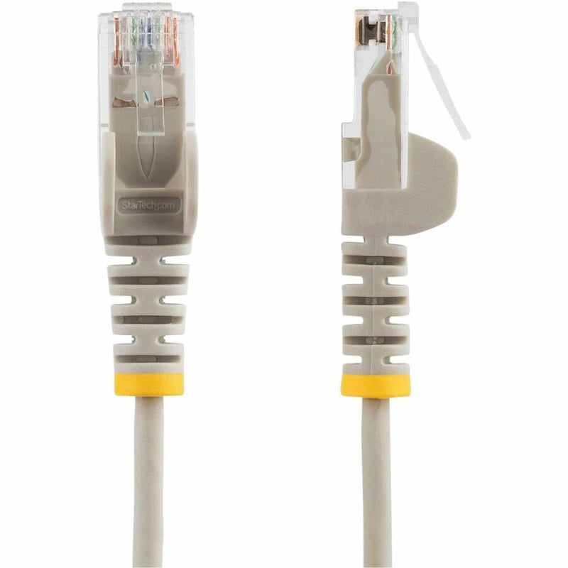StarTech.com 10 ft CAT6 Cable - Slim CAT6 Patch Cord - Gray Snagless RJ45 Connectors - Gigabit Ethernet Cable - 28 AWG - LSZH (N6PAT10GRS)