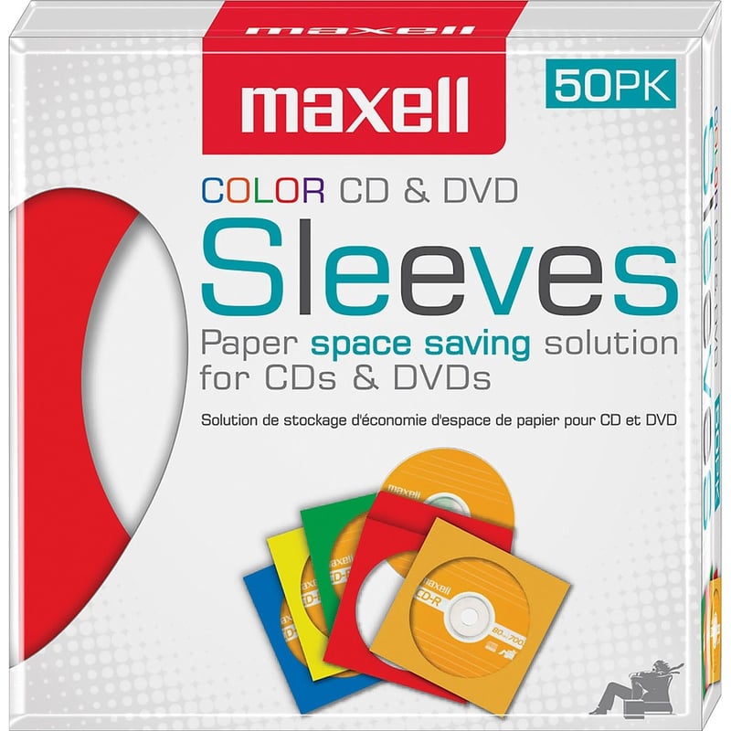 Maxell CD-401 Multi-Color CD & DVD Sleeve - Thumbnail 2