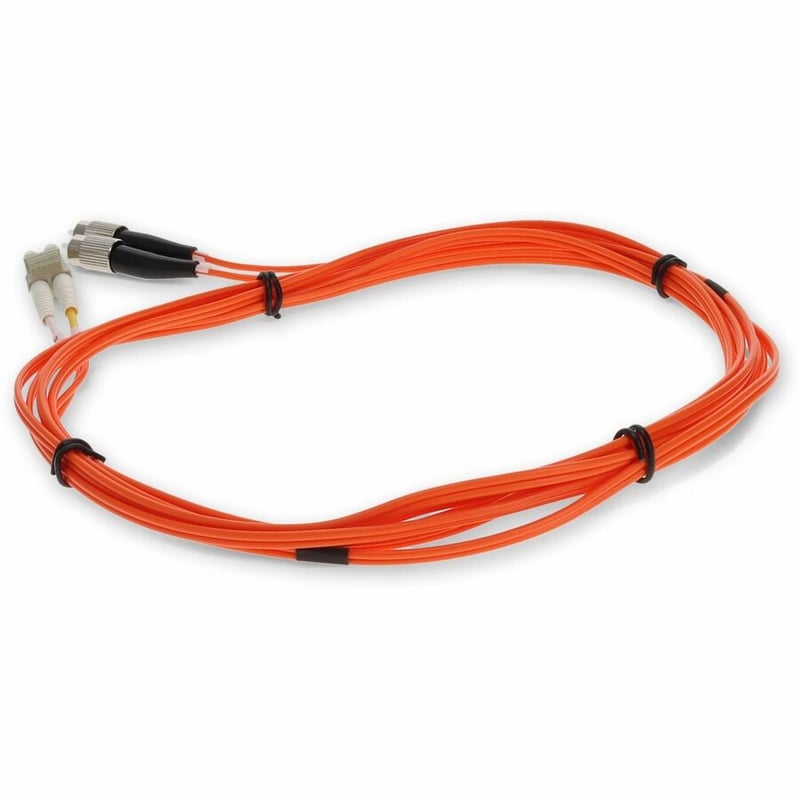 AddOn 3m LC to FC Orange OM1 Duplex OFNR (Riser-Rated) MMF Fiber Patch Cable - Thumbnail 3