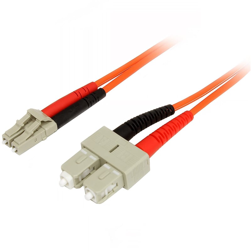 StarTech.com 2m Fiber Optic Cable - Multimode Duplex 50/125 - LSZH - LC/SC - OM2 - LC to SC Fiber Patch Cable - Thumbnail 1