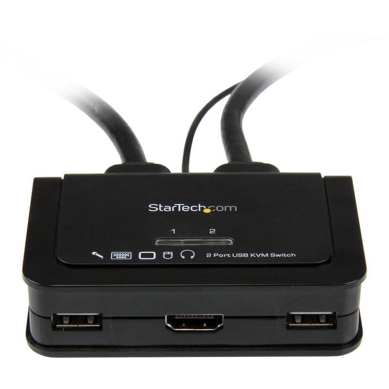 StarTech.com 2 Port USB HDMI Cable KVM Switch with Audio and Remote Switch " USB Powered - Thumbnail 5