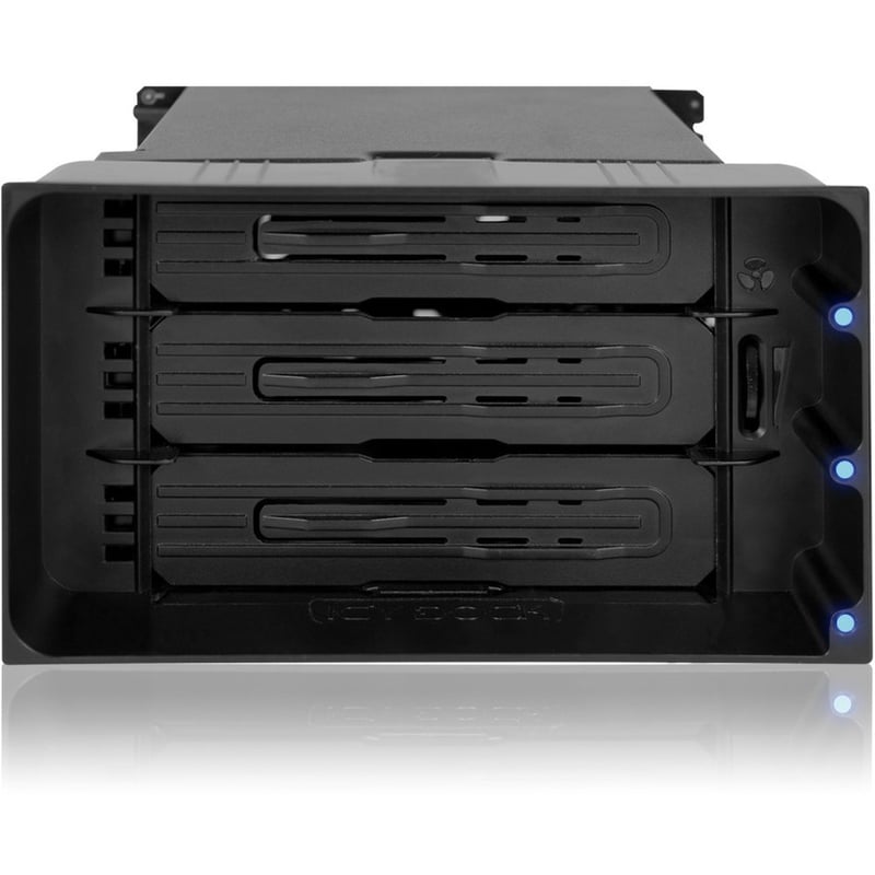 Icy Dock FlexiDOCK MB830SP-B Drive Enclosure for 5.25" - Serial ATA/600 Host Interface Internal - Black - Thumbnail 1