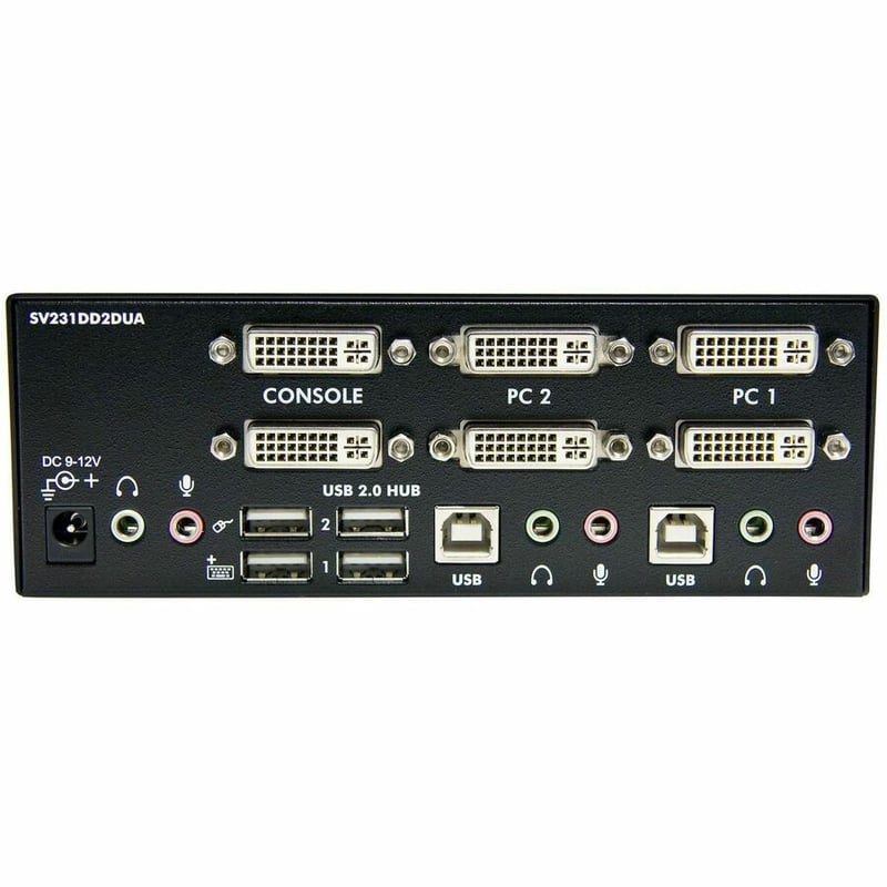 StarTech.com 2 Port Dual DVI USB KVM Switch w/ Audio & USB Hub - Thumbnail 4