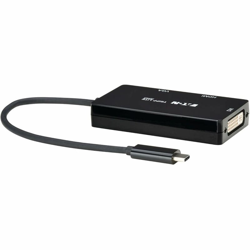 USB C MULTIPORT ADAPTER M/3XF 4K HDMI 1080P VGA + DVI PORTS BLACK - Thumbnail 5
