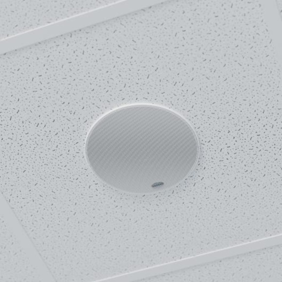 Vaddio EasyIP 2-way Ceiling Mountable, In-wall, Flush Mount, Recessed Mount Speaker - 25 W RMS - White - TAA Compliant - Thumbnail 2