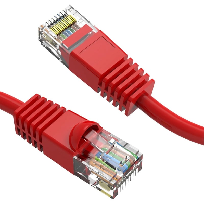 Axiom 14FT CAT6 550mhz Patch Cable Molded Boot (Red) - Thumbnail 1