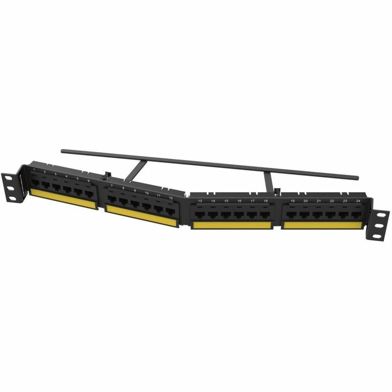 Ortronics Techchoice Cat6A Patch Panel, Angled 24 Port - Thumbnail 1