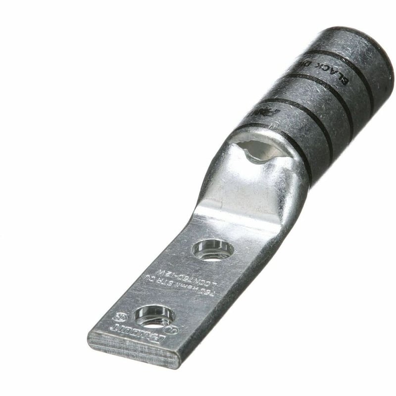 Panduit Pan-Lug Copper 2 Hole Straight Tongue Compression Lug - Thumbnail 2