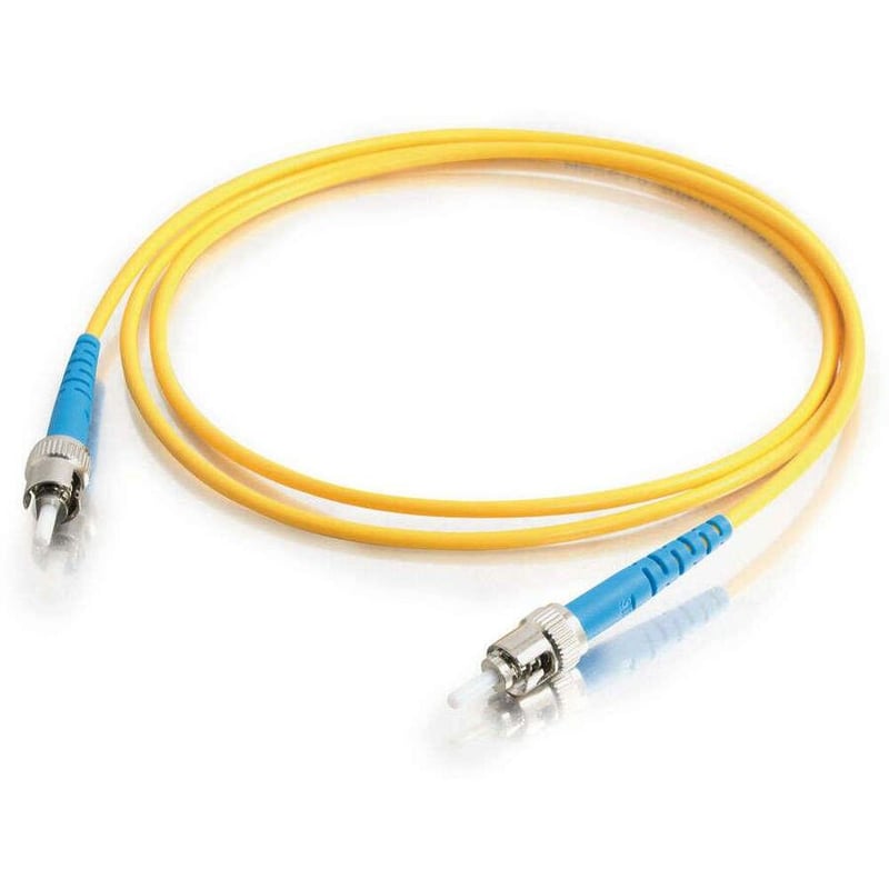 C2G-1m ST-ST 9/125 OS1 Simplex Singlemode PVC Fiber Optic Cable - Yellow - Thumbnail 2