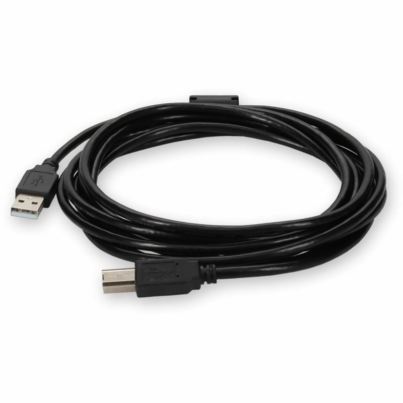 AddOn 3m USB 2.0 (A) Male to USB 2.0 (B) Male White Cable - Thumbnail 1