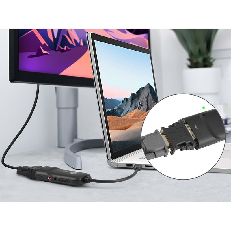 SIIG USB 3.0 to DVI/VGA Pro adapter - 1080p - USB 3.0 5 Gbps - included DVI to VGA adapter - Thumbnail 3