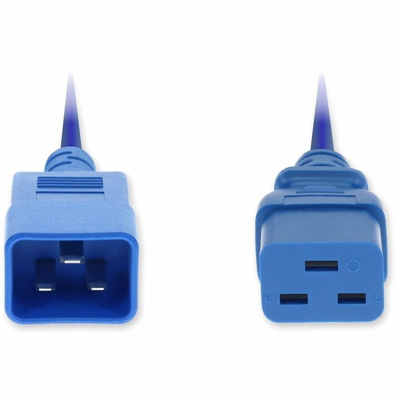 5FT C20/C19 M/F BLUE POWER CBL 250V AT 15A 14AWG PVC COMMERCIAL - Thumbnail 2