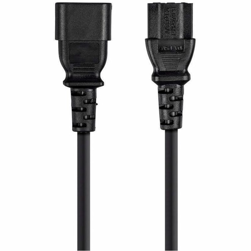 MONOPRICE EXTENSION CORD - IEC-320-C14 TO IEC-320-C13_ 18AWG_ 13A_ 3-PRONG_ BLAC - Thumbnail 2