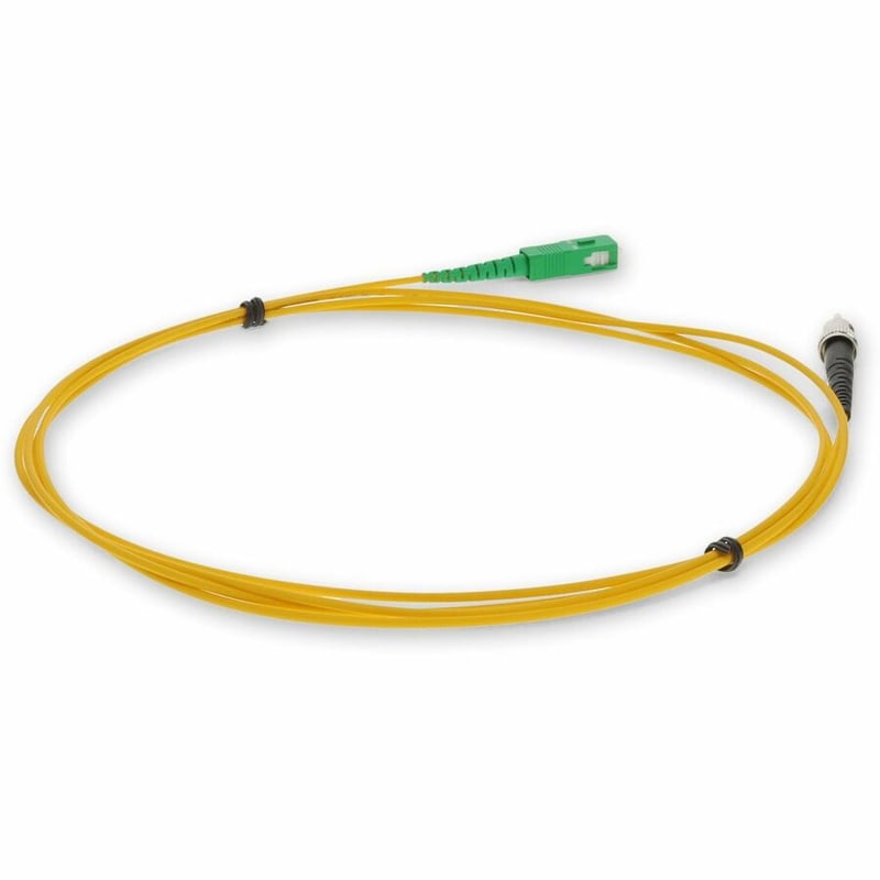 AddOn 3m ASC to ST Yellow OS2 Simplex OFNR (Riser-Rated) SMF Fiber Patch Cable - Thumbnail 5