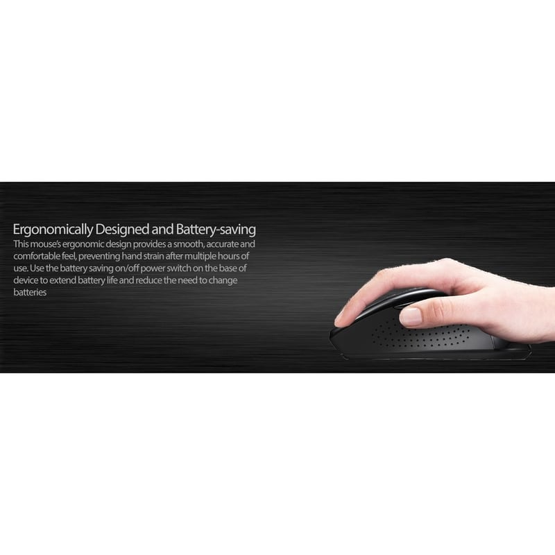 Adesso Tru-Form Media 1500 - Wireless Ergonomic Keyboard and Laser Mouse - Thumbnail 5