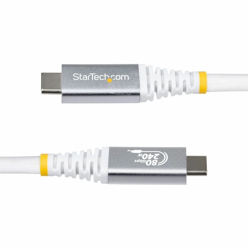 3FT USB4 CABLE WHITE USB-IF CERTIFIED 8K120/DP2.1/240W/80GBPS - Thumbnail 5