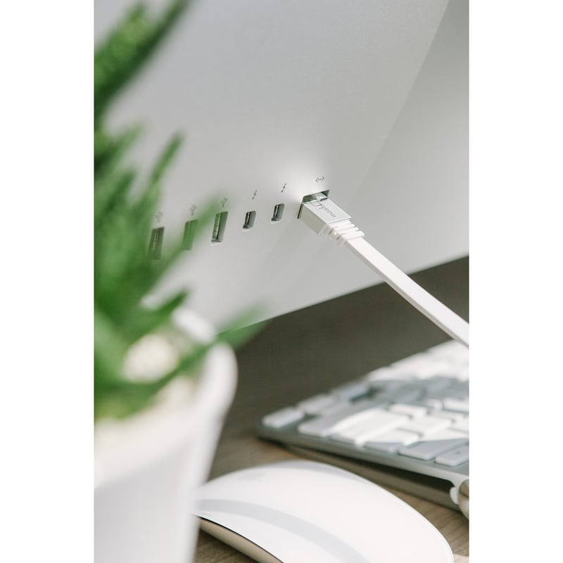 Moshi Gigabit Ethernet Cat 6 Cable 12 ft (3.6 m) up to 1000 Mbps, Flat Cable Design, Durable Construction - Thumbnail 3