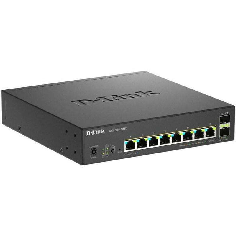 D-Link 10-Port Multi-Gigabit Smart Managed Switch with 2 10G SFP+ Ports - Thumbnail 2