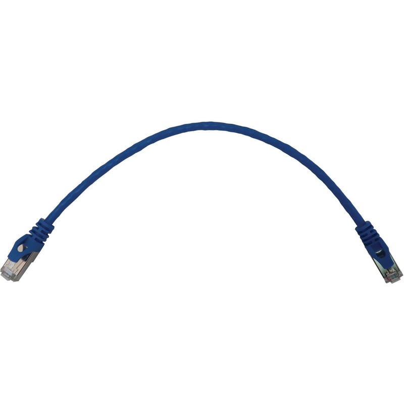 Eaton Tripp Lite Series Cat6a 10G Snagless Shielded Slim STP Ethernet Cable (RJ45 M/M), PoE, Blue, 1 ft. (0.3 m) - Thumbnail 1