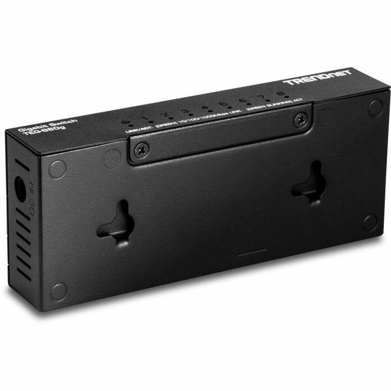 TRENDnet 8-Port Unmanaged Gigabit GREENnet Desktop Metal Switch, Fanless, 16Gbps Switching Capacity, Plug & Play, Network Ethernet Switch, Lifetime Protection, Black, TEG-S80G - Thumbnail 3