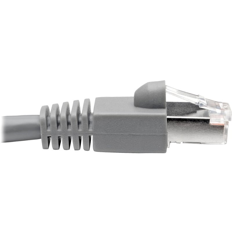Eaton Tripp Lite Series Cat6a 10G Snagless Shielded STP Ethernet Cable (RJ45 M/M), PoE, Gray, 1 ft. (0.31 m) - Thumbnail 4