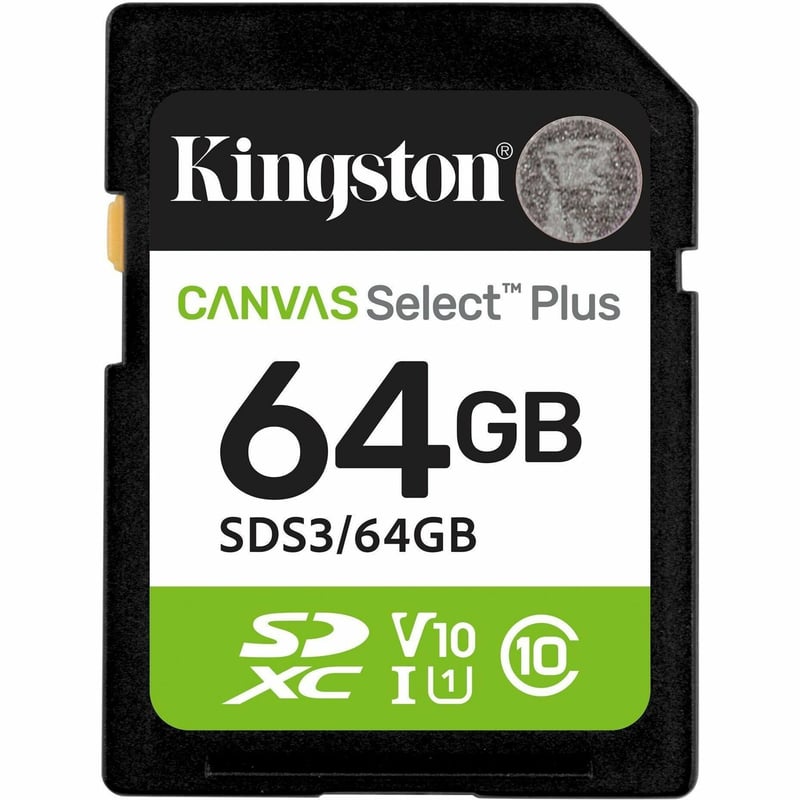 LA 64GB SDXC CANVAS SELECT PLUS GEN3 100MB/S C10 UHS-I U1 V10 - Thumbnail 1