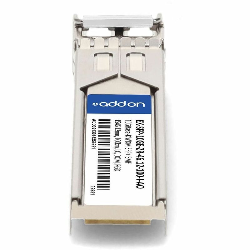 AddOn Juniper Networks® EX-SFP-10GE-ZR-46.12-100-I Compatible TAA 10GBase-DWDM SFP+ Transceiver (SMF, 1546.12nm, 100km, LC, DOM, -40 to 85C) - Thumbnail 4