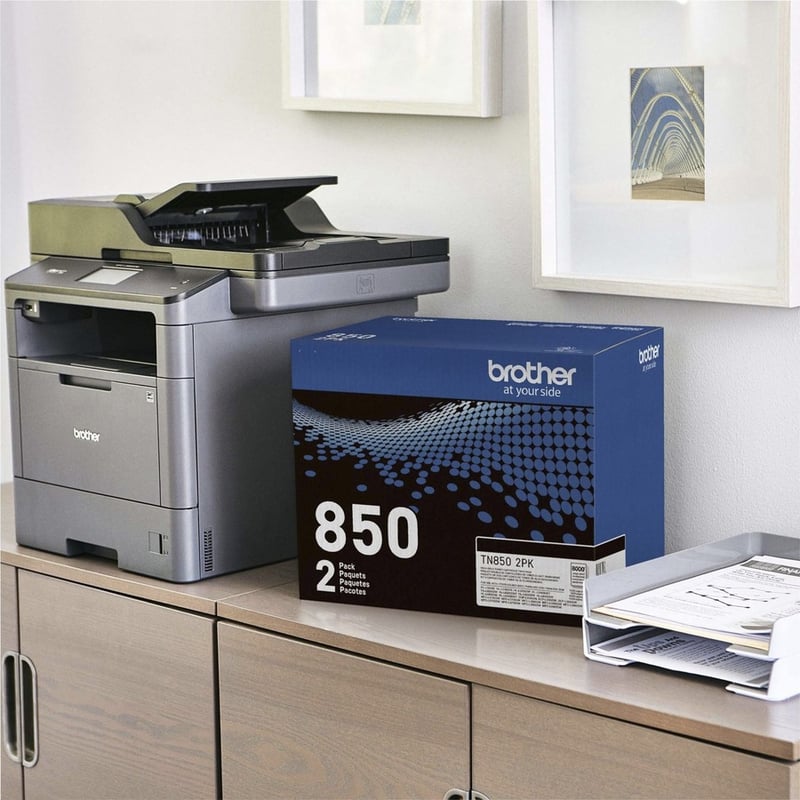 Brother TN-850 Original High Yield Laser Toner Cartridge - Twin-pack - Black - 2 / Box - Thumbnail 2