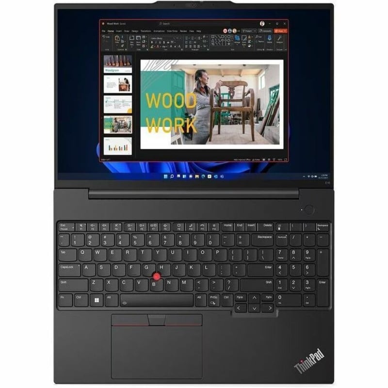 Lenovo ThinkPad E16 Gen 1 21JN003XUS 16" Touchscreen Notebook - WUXGA - 1920 x 1200 - Intel Core i7 13th Gen i7-1355U Deca-core (10 Core) 1.70 GHz - 16 GB Total RAM - 8 GB On-board Memory - 512 GB SSD - Graphite Black - Thumbnail 2
