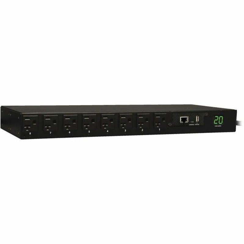 Tripp Lite by Eaton PDU 1.9kW Single-Phase Switched PDU - LX Interface 120V Outlets (16 5-15/20R) L5-20P/5-20P Input 12 ft. (3.66 m) Cord 1U Rack-Mount TAA - Thumbnail 1