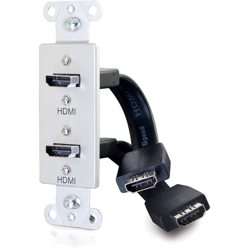 C2G HDMI Pass Through Decorative Wall Plate - Thumbnail 1