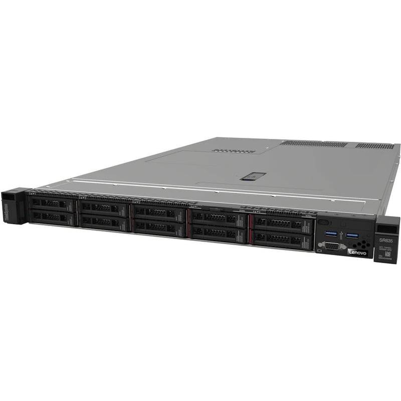 Lenovo ThinkSystem SR635 7Y99A039NA 1U Rack Server - 1 EPYC 7203P 2.80 GHz - 32 GB RAM - 12Gb/s SAS Controller - Thumbnail 1