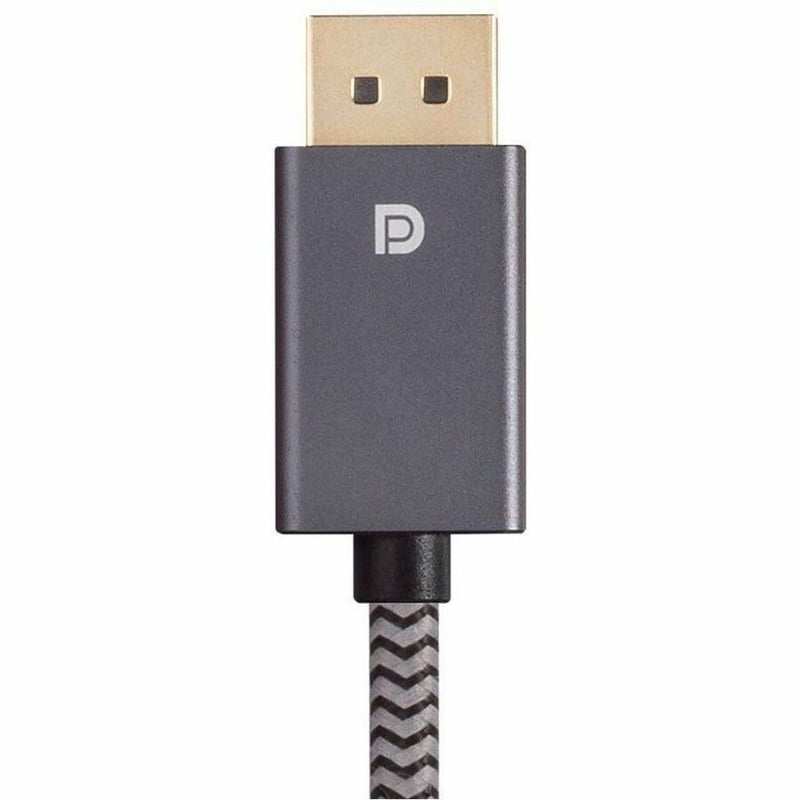DISPLAYPORT 1.4 EASYPLUG NYLON BRAIDED CABLE 6FT GRAY - Thumbnail 4