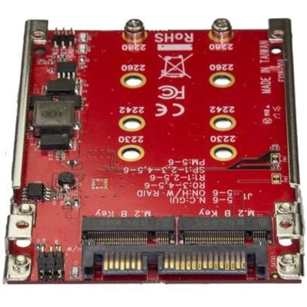 StarTech.com Dual-Slot M.2 to SATA Adapter - M.2 SATA Adapter for 2.5" Drive Bay - M.2 Adapter - M.2 SSD Adapter - M.2 NGFF SSD Adapter - RAID - Thumbnail 2