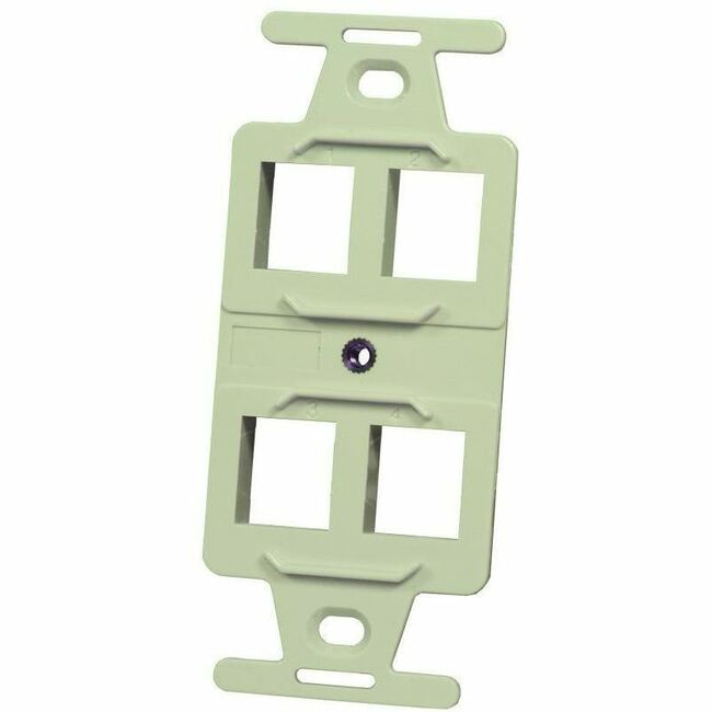 Ortronics 108 Frame, Keystone, 4 Hole, Electric Ivory