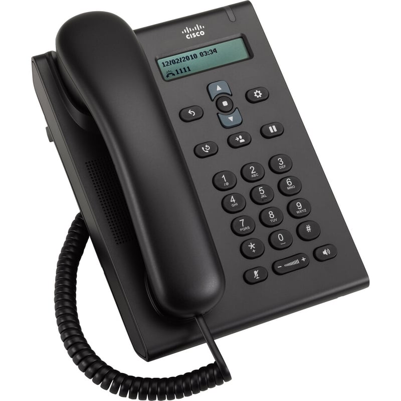 Cisco 3905 IP Phone - Refurbished - Wall Mountable, Desktop - Charcoal - Thumbnail 4