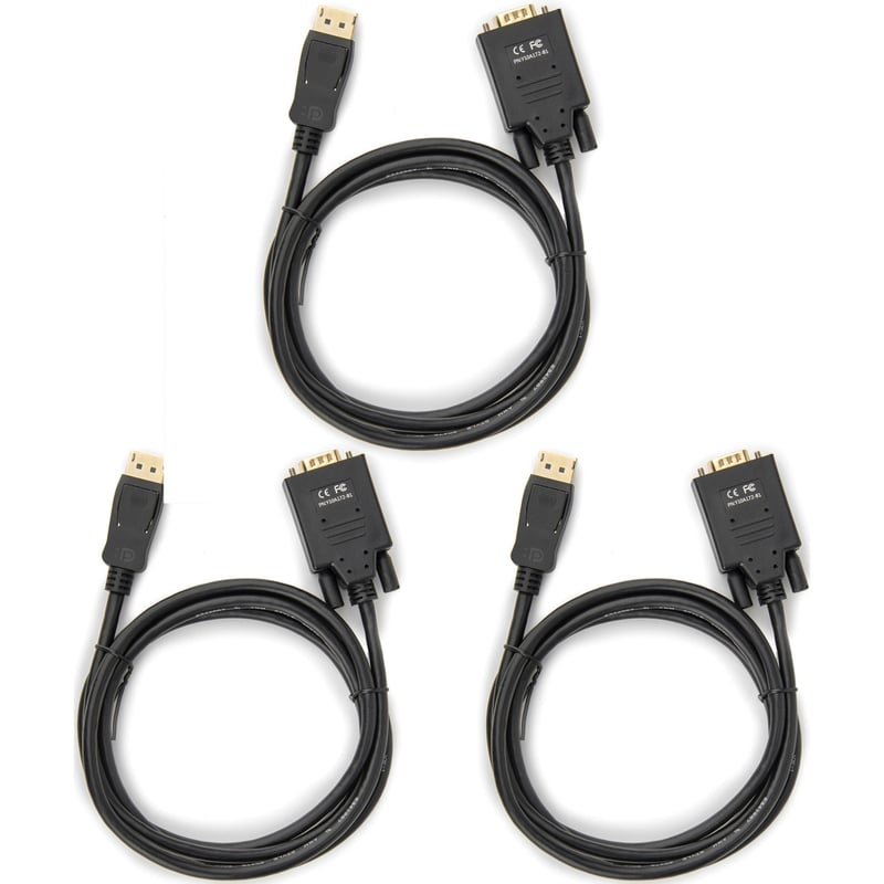 Rocstor DisplayPort/VGA Video Cable (3-Pack) - Thumbnail 1